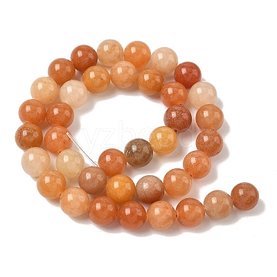 Natural Red Aventurine Bead Strands G-P257-02-10mm-01-1
