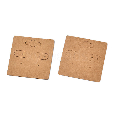 Kraft Paper Earring Display Cards with Hanging Hole EDIS-N010-01-1