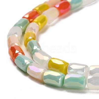 Electroplate Glass Beads Strands EGLA-D030-08G-1