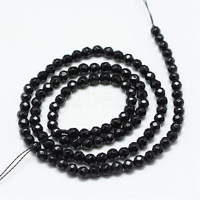 Natural Black Onyx Bead Strands G-R344-3mm-43-1