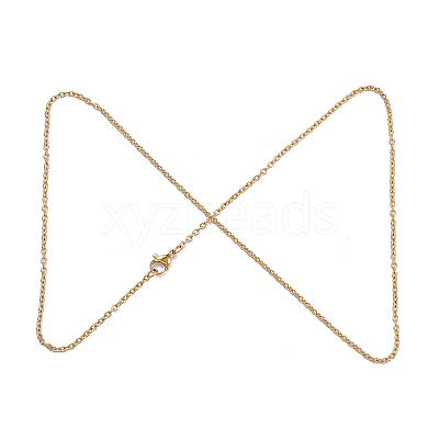 304 Stainless Steel Cable Chain Necklace Making STAS-P045-01G-1
