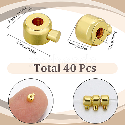 Brass Crimp Beads KK-SC0004-42G-1