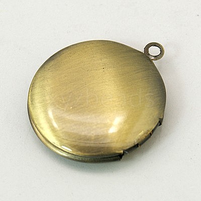 Brass Locket Pendants KK-MSMC002-M1-1
