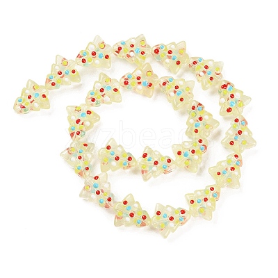 Handmade Bumpy Glass Beads Strands LAMP-F032-08G-1