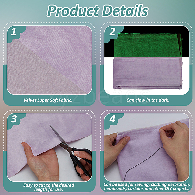 Luminous Velvet Super Soft Fabric DIY-WH0888-446E-1