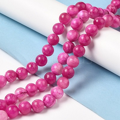 Natural Dyed White Jade Beads Strands G-M402-C04-01-1