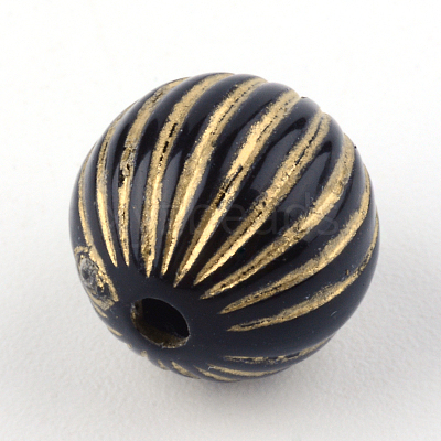 Round Plating Acrylic Beads PACR-Q102-51B-1