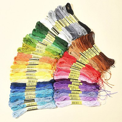 7 Sets 7 Colors Cotton Crochet Threads OCOR-FS0001-02A-1