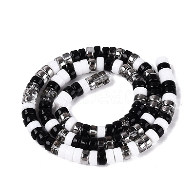 Opaque & Transparent Glass Beads Strands GLAA-Q113-04A-1