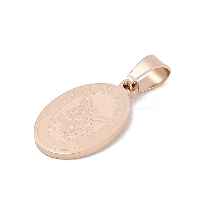 Ion Plating(IP) 304 Stainless Steel Pendants STAS-H356-07RG-1