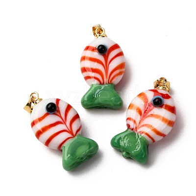 Handmade Lampwork Pendants LAMP-A007-01G-02-03-1