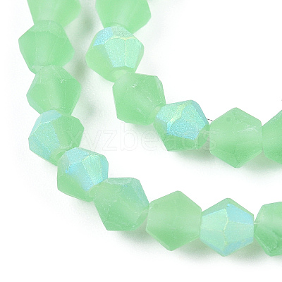 Imitate Austrian Crystal Bicone Frosted Glass Beads Strands LS-GLAA-F029-TM2mm-A24-1