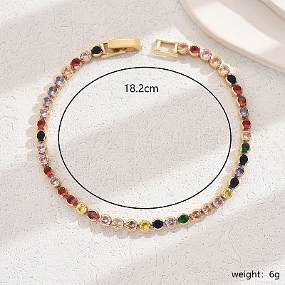Minimalist Brass Pave Cubic Zirconia Tennis Bracelets for Women YE4484-3-1