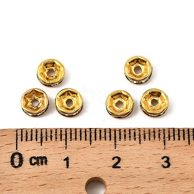 Iron Crystal Rhinestone Spacer Beads RB-A009-6MM-G-1