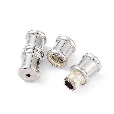 Anti-Tarnish Rhodium Plated 925 Sterling Silver Screw Clasps STER-K173-06P-1