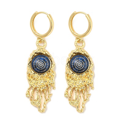 Rack Plating Brass Dangle Earrings for Women EJEW-M260-24G-01-1