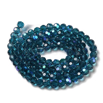 Electroplate Transparent Glass Beads Strands EGLA-A035-T6mm-L12-1