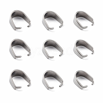 Tarnish Resistant 304 Stainless Steel Snap on Bails LS-STAS-R048-9x7mm-1