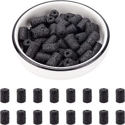 2 Strands Natural Lava Rock Beads Strands G-NB0002-19-1