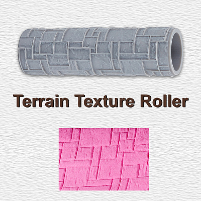 Plastic Handle Clay Texture Roller DIY-WH0699-88D-1