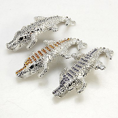 Alloy Rhinestone Links connectors ALRI-H316-M-1