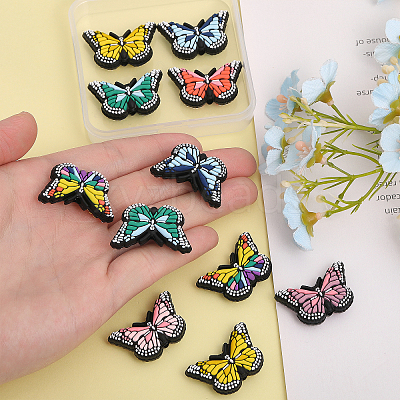 14Pcs 7 Colors Silicone Beads SIL-CA0002-58-1