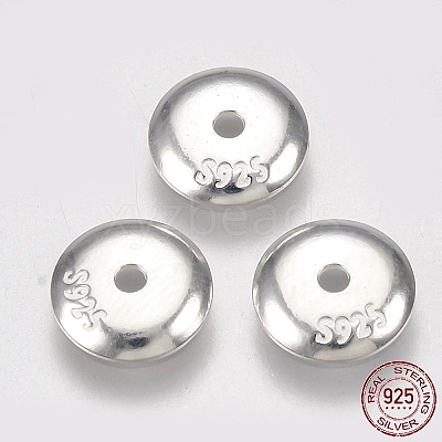 925 Sterling Silver Bead Caps STER-S002-31-7mm-1