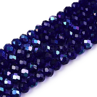 Electroplate Glass Beads Strands EGLA-A044-T4mm-L06-1