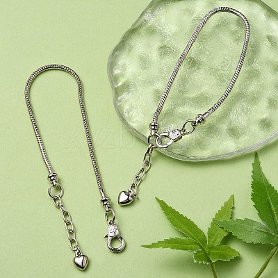 2Pcs Brass European Style Bracelets For Jewelry Making KK-YW0001-55-1