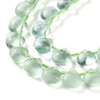 Natural Green Fluorite Beads Strands G-G116-A02-01-1