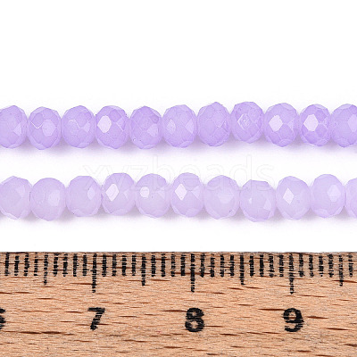 Baking Paint Imitation Jade Glass Bead Strands X-DGLA-A034-J4MM-A50-1