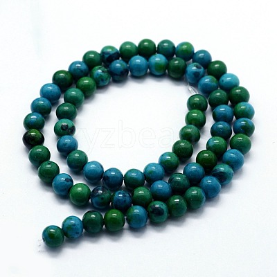 Synthetic Chrysocolla Beads Strands X-G-I199-34-4mm-1