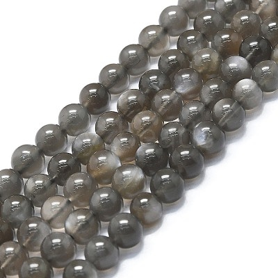 Natural Grey Moonstone Beads Strands G-K245-A05-02-1
