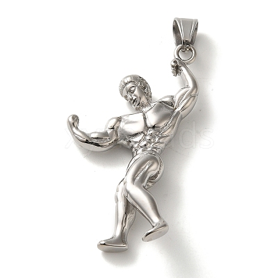 Non-Tarnish Hip Hop Fitness 316L Surgical Stainless Steel Pendants LS-STAS-H194-01P-02-1