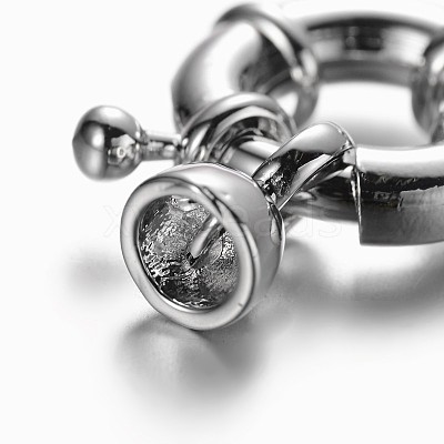Brass Spring Ring Clasps KK-O091-01P-NR-1