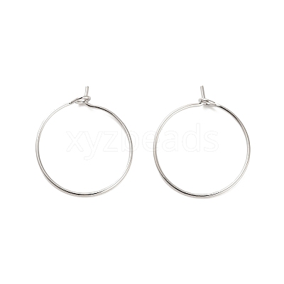 Brass Hoop Earring Findings KK-R112-038B-1