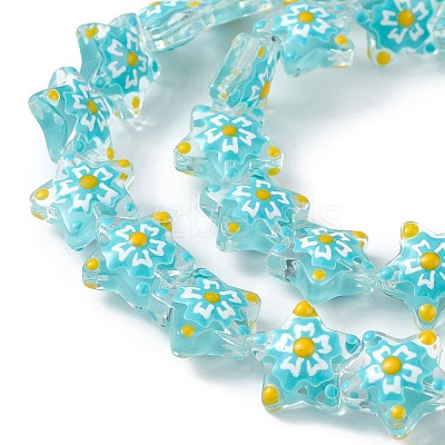 Transparent Glass Beads Strands LAMP-F029-03G-1