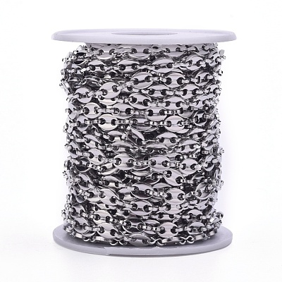 Tarnish Resistant 304 Stainless Steel Coffee Bean Chains CHS-G011-14P-1