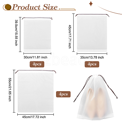 12Pcs 3 Styles Rectangle EVA Waterproof Drawstring Bags FIND-OC0002-86-1