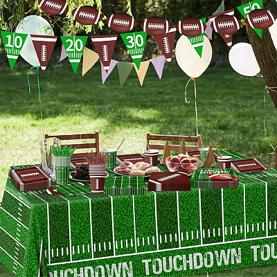 2Pcs Paper Rugby Triangle Flag Banners AJEW-SP0004-76-1