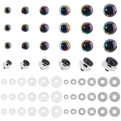 24 Sets 6 Style Plastic Doll Eyes DOLL-PH0001-24-1