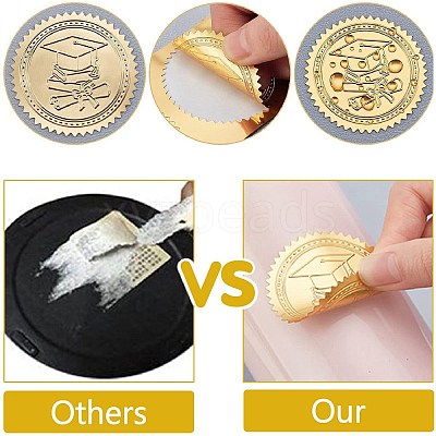 34 Sheets Self Adhesive Gold Foil Embossed Stickers DIY-WH0509-052-1