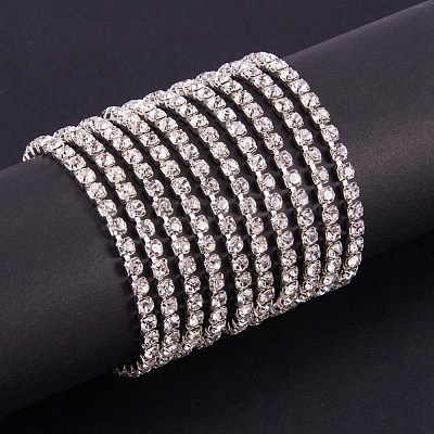 Brass Rhinestone Strass Chains CHC-T001-SS18-01S-1
