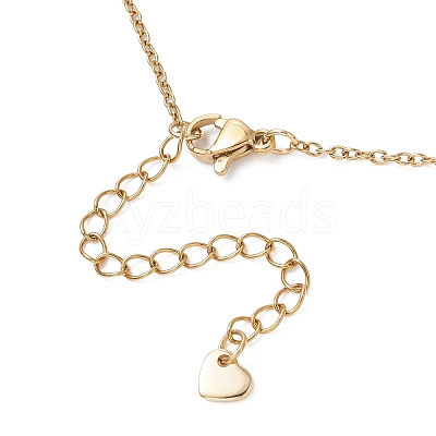 Adjustable Natural Keshi Pearl Rectangle Pendant 304 Stainless Steel Cable Chain Lariat Y Necklaces NJEW-JN05950-1