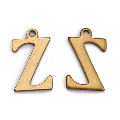 304 Stainless Steel Alphabet Charms STAS-H122-Z-AB-1