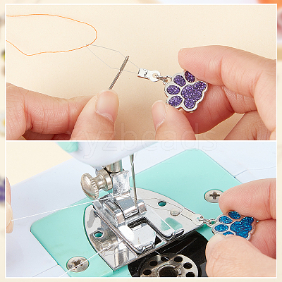 20Pcs 10 Style 304 Stainless Steel Threaders DIY-AB00048-1