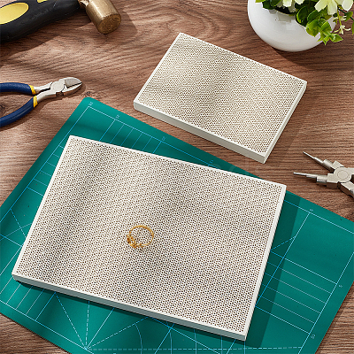 2Pcs 2 Styles Jewlery Honeycomb Quartz Soldering Board FIND-BC0013-40-1