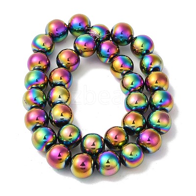 Electroplated Synthetic Magnetic Hematite Beads Strands G-I364-K01-07-1