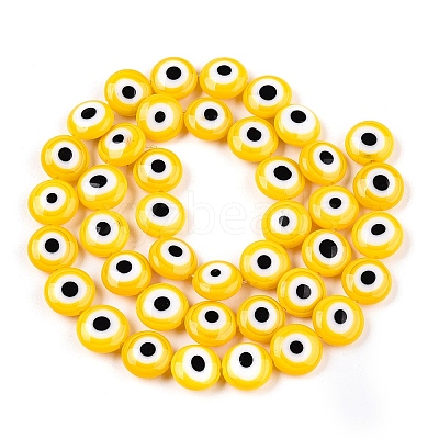 Handmade Evil Eye Lampwork Beads Strands LAMP-N024-27A-01-1