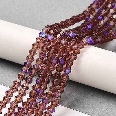 Transparent Electroplate Glass Beads Strands EGLA-A039-T3mm-L05-1